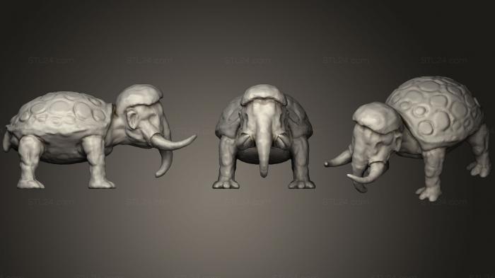 Animal figurines (Woolly Tortoodon, STKJ_1629) 3D models for cnc